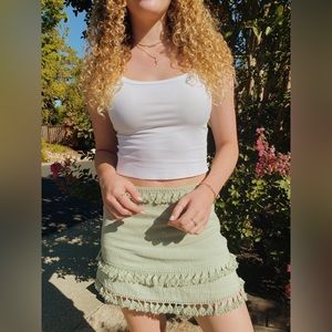 Green Pink Lily Boutique Pom Pom Skirt